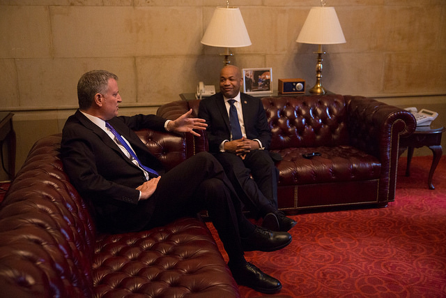 De Blasio Heastie Albany