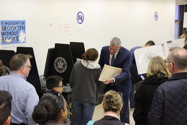 de Blasio voting