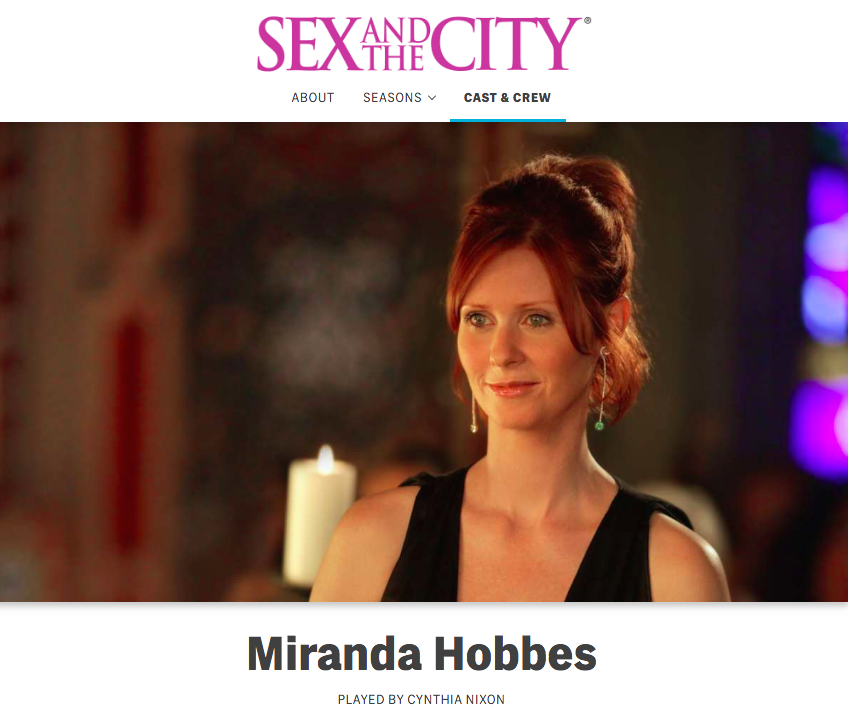 nixon hobbes sex and the city