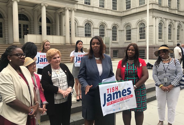 Tish James City Hall rally 